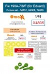 Omask X4805 Fw 190A-7/8/F O-max set for Eduard 1/48