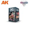 AK Interactive AK1065 WARGAME COLOR SET. VISCERAL MALFORMATIONS. 4x17 ml