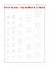 Paint Forge PFST012M STENCIL - ROMAN LETTERS