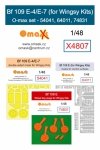 Omask X4807 Bf 109 E-4/E-7 O-max set for Wingsy Kits 1/48