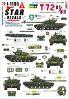 Star Decals 72-A1165 War in Ukraine 22 Ukrainian T-72B1 and T-72B3 1/72