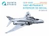 Quinta Studio QDS+48485 F-4B Phantom II 3D-Printed & coloured Interior on decal paper (Academy) (Small version) (with 3D-printed resin parts) 1/48