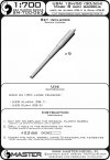 Master SM-700-063 Lufy amerykańskich dział 12in/50 (30,5 cm) Mark 8 (9 szt.) - Alaska (CB-1) oraz Guam (CB-2) 1/700