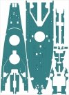 Pontos 20005WD1 USS BB-61 Iowa 1944 Wooden Deck set (20B Deck Blue) (1:200)