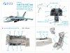 Quinta Studio QD48302 F/A-18C late 3D-Printed & coloured Interior on decal paper (Hasegawa) 1/48