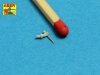 Aber 700 L-36 Set of 20 pcs 37 mm /54 Breda gun barrels for Italian Navy ships (1:700)