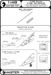 Master AM-48-151 T-38 Talon / F-5B / RF-5A, E, S - Rurka Pitota i lufy działek 20mm 1/48