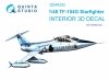 Quinta Studio QD48202 TF-104G 3D-Printed coloured Interior on decal paper (Kinetic) 1/48