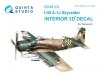 Quinta Studio QD48124 A-1J 3D-Printed & coloured Interior on decal paper (for Tamiya kit) 1/48