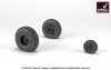 Armory Models AW32312 AH-64 Apache wheels w/ weighted tires, ribbed hubs 1/32