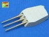 Aber 350L-05 Set of 9pcs 406mm long barrels for US ships for turrets without antiblast covers: North Carolina, Washington (1:350)
