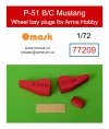Omask 77209 P-51 B/C Mustang wheel bay plugs (for Arma Hobby) 1/72