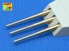 Aber 350L-05 Set of 9pcs 406mm long barrels for US ships for turrets without antiblast covers: North Carolina, Washington (1:350)