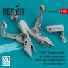 RESKIT RSU48-0338 F-105 Thunderchief air intakes, landing gears with wheels bays and weighted wheels set for Hobby Boss kit (3D Printed) 1/48
