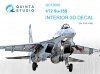 Quinta Studio QD72060 Su-35S 3D-Printed & coloured Interior on decal paper (GWH) 1/72