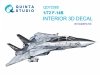 Quinta Studio QD72085 F-14B 3D-Printed & coloured Interior on decal paper (Academy) 1/72