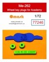 Omask 77246 Me-262 wheel bay plugs (for Academy) 1/72