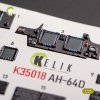 KELIK K35018 AH-64D APACHE INTERIOR 3D DECALS FOR TAKOM KIT 1/35