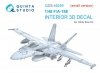 Quinta Studio QDS-48259 F/A-18E 3D-Printed & coloured Interior on decal paper (HobbyBoss) (small version) 1/48