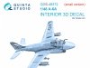 Quinta Studio QDS-48372 A-6A 3D-Printed & coloured Interior on decal paper (Kinetic) (Small version) 1/48