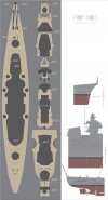 Pontos 35007WD1 DKM Tirpitz Wooden Deck set (1:350)