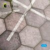 KELIK KS72004 HEXAGONNAL CONCRETE PLATES FOR AIRCRAFT AND HELICOPTERS BASE - ACRYLIC 3 MM (280 X 180 MM) 1/72