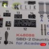 KELIK K48088 SBD-2 Dauntless interior 3D decals for Academy kit 1/48