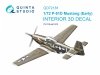 Quinta Studio QD72181 P-51D Mustang Early 3D-Printed & coloured Interior on decal paper (Eduard) 1/72