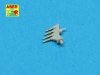 Aber 350L-32 Set of 20 pcs 0,5in (12,7mm) Vickers Mk.III machine gun barrels for Royal Navy ships (1:350)