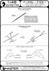 Master AM-48-144 F-16XL / F-CK-1 Prototypes Pitot Tube & AOA Probes (1:48)