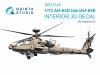 Quinta Studio QD72149 AH-64D late/AH-64E 3D-Printed coloured Interior on decal paper (Academy) 1/72