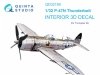 Quinta Studio QD32190 P-47N Thunderbolt 3D-Printed coloured Interior on decal paper (Trumpeter) 1/32