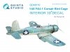 Quinta Studio QD48110 F4U-1 Corsair (Bird cage) 3D-Printed & coloured Interior on decal paper (for Tamiya kit) 1/48