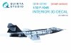Quinta Studio QDS-32180 F-104S 3D-Printed coloured Interior on decal paper (Italeri) (small version) 1/32