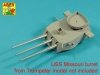 Aber 200L-01 Main Armament for US battleship Iova or Missouri 406mm x9, 127mm x20 1/200