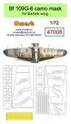 Omask 47008 Bf 109G-6 camo mask for Bartels wing 1/72