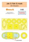Omask 54052 Jak-3 (Yak-3) mask (for Eduard) 1/48