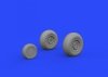 Eduard 672206 B-25 wheels HASEGAWA 1/72