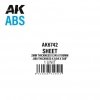 AK Interactive AK6742 2MM THICKNESS X 245 X 195MM – ABS SHEET – 1 UNIT PER BAG