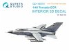 Quinta Studio QD+48519 Tornado ECR 3D-Printed coloured Interior on decal paper (Italeri) (with 3D-printed resin parts) 1/48