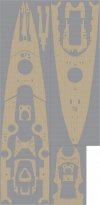 Pontos 35003WD1 DKM Bismarck Wooden Deck set (1:350)