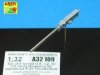 Aber A32109 Set of 8 turned cal .50 (12,7mm) U.S. Browning M2 barrels for P-47 Thunderbolt (1:32)