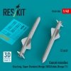 RESKIT RS48-0506 Exocet missiles (2 pcs) (3D Printed) 1/48