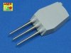 Aber 350L-06 Set of 9pcs 406mm short barrels for US ships for turrets without antiblast covers: North Carolina, Washington (1:350)