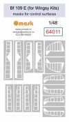 Omask 64011 Bf Bf 109 E masks for control surfaces (for Wingsy Kits) 1/48