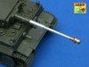 Aber 72L-33 Zestaw 5 luf do niemieckich czołgowych karabinów maszynowych MG 34 / Set of 5 Barrels for German Tank MG 34 machine guns 1/72