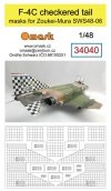 Omask 34040 F-4C checkered tail masks for Zoukei-Mura SWS48-06 1/48