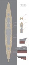 Pontos 35012WD1 DKM Scharnhorst Wooden Deck set Type 1 (1:350)