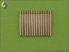 Master SM-350-051 USN 5in/25 (12.7 mm) barrels (14pcs) - many USN battleship and cruiser classes in 1920s to 1940s