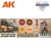 AK Interactive AK1075 WARGAME COLOR SET. BASIC SKIN COLORS. 4x17 ml